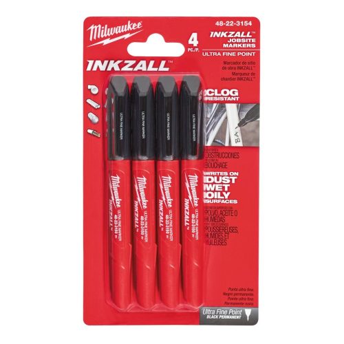 Milwaukee INKZALL™ jelölő filc vékony 4 db