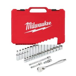   Milwaukee ⅜″ racsnis dugókulcs készlet metrikus méret 32 db