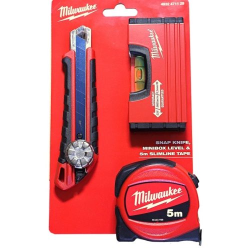 Milwaukee scniccer - mini vizmérték - mérőszalag