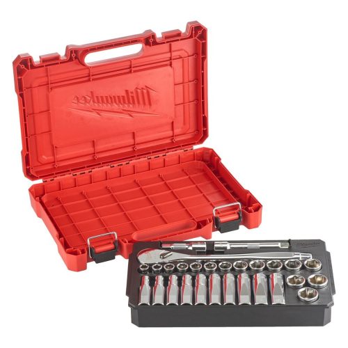 Milwaukee ½″ racsni és dugókulcs készlet 28 db
