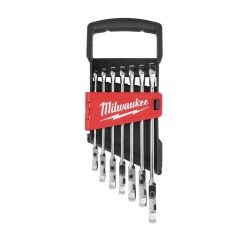   Milwaukee MAX BITE™ csuklós fejű racsnis csillag-villáskulcs 7 db
