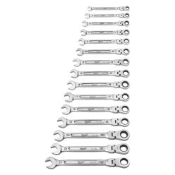   Milwaukee MAX BITE™ csuklós fejű racsnis csillag-villáskulcs 15 db