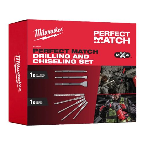Milwaukee Perfect Match MX4 SDS+ fúrószár és vésőkészlet