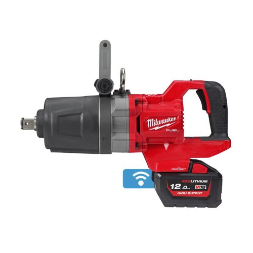 Milwaukee M18 ONEFHIWF1DS-121C FUEL™ ONE-KEY™ 1″ nagy nyomatékú D-fogantyús ütvecsavarozó biztosítógyűrűvel