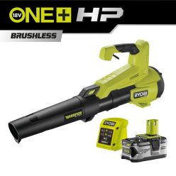   Ryobi RY18BLXC-140 18 V akkumulátoros HP szénkefe nélküli WHISPER™ halk lombfúvó (1 x 4.0Ah)