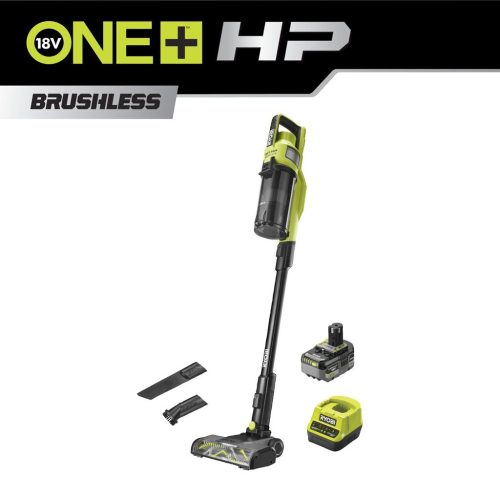 Ryobi RSV18X-1X40G 18 V ONE+™ HP szénkefe nélküli nagyteljesítményű rúd porszívó (1 x 4.0Ah)