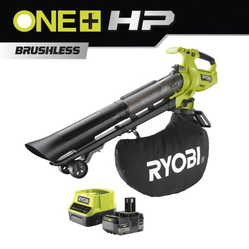 Ryobi RY18BVXA-150 18 V HP nagyteljesítményű szénkefe nélküli lombszívó-fúvó (1 x 5.0Ah)