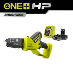   Ryobi RY18PSX15A-120 18 akkumulátoros, szénkefe nélküli HP 15 cm-es ágvágó fűrész (1 x 2.0Ah)