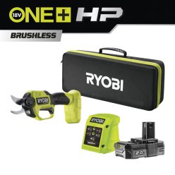   Ryobi RY18SCXA-120T 18 V akkumulátoros szénkefe nélküli nagy teljesítmnyú HP metszőolló (1 x 2.0Ah)