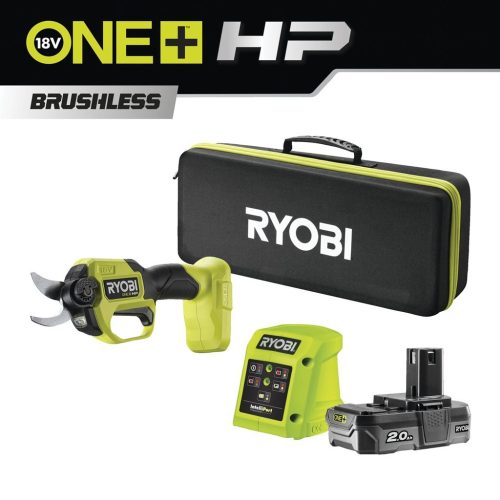 Ryobi RY18SCXA-120T 18 V akkumulátoros szénkefe nélküli nagy teljesítmnyú HP metszőolló (1 x 2.0Ah)