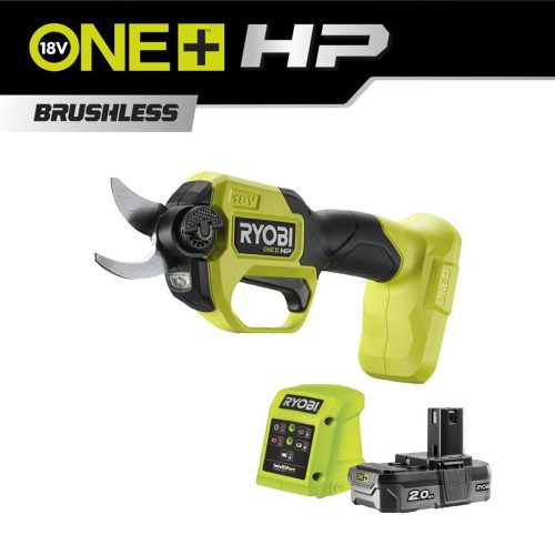 Ryobi RY18SCXA-120 18 V akkumulátoros szénkefe nélküli nagy teljesítmnyú HP metszőolló (1 x 2.0Ah) 